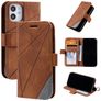 Mobigear Rhombus iPhone 12 Mini Hoesje Bookcase Portemonnee - Bruin