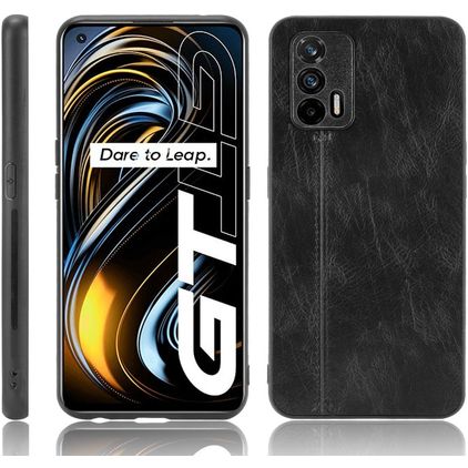 Mobigear Stitch Realme GT Hoesje Backcover - Zwart