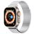 Mobigear Premium Loop Milanese Apple Watch Bandje Magneetsluiting - 42/41/40/38 mm - Zilver