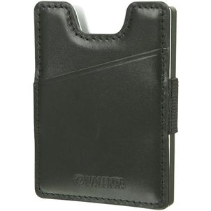 Valenta Card Case Alu + Money Strap Leren Pasjeshouder - 8 Pasjes - Zwart