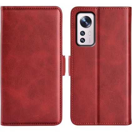 Mobigear Slim Magnet Xiaomi 12 Pro Hoesje Bookcase Portemonnee - Rood