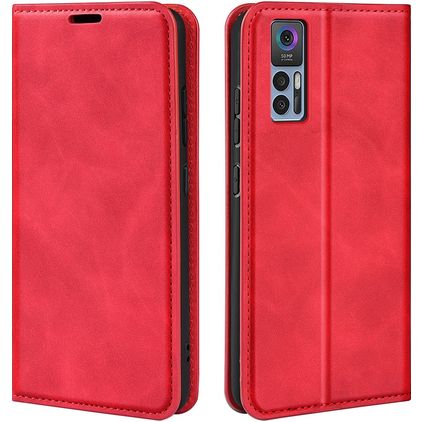 Mobigear Retro Slim TCL 30 Hoesje Bookcase Portemonnee - Rood