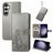 Mobigear Clover Samsung Galaxy S23 FE Hoesje Bookcase Portemonnee - Grijs