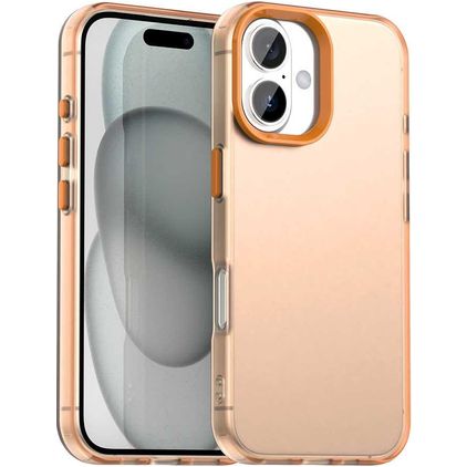 Mobigear Crystal iPhone 18 Hoesje Hardcase Backcover - Oranje