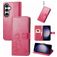 Mobigear Clover Samsung Galaxy S23 FE Hoesje Bookcase Portemonnee - Magenta