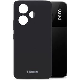 Mobilize Rubber Gelly POCO M6 Hoesje Flexibel TPU Backcover - Zwart
