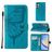 Mobigear Butterfly Samsung Galaxy A35 Hoesje Bookcase Portemonnee - Blauw
