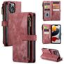 Caseme C30 iPhone 13 Pro Hoesje Uitneembare 2in1 Bookcase Portemonnee - Rood