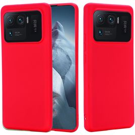Mobigear Rubber Touch Xiaomi Mi 11 Ultra Siliconen Hoesje Backcover - Rood