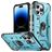 Mobigear Armor Ring iPhone 14 Pro Max Hoesje Hardcase Backcover Shockproof met Ringhouder - Blauw