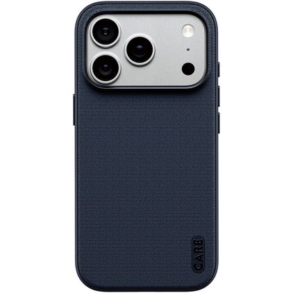 CARE by PanzerGlass Fusion Fabric iPhone 18 Pro MagSafe Hoesje Stof Backcover Shockproof - Blauw