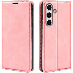 Mobigear Retro Slim Samsung Galaxy S24 FE Hoesje Bookcase Portemonnee - Roze
