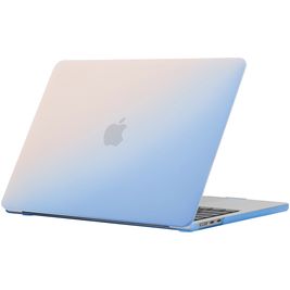 Mobigear Rainbow Matte MacBook Air 15 Inch (2023-2025) Hoes Hardshell Laptopcover MacBook Case - Blauw - Model A2941 / A3114 / A3241