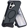 Mobiparts Hardcover iPhone 17 MagSafe Hoesje Hardcase Backcover met Standaard - Satin Black