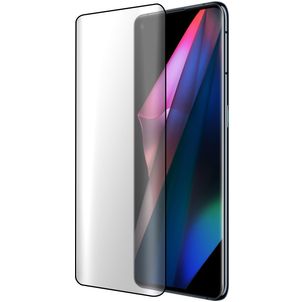 Mobiparts Curved OPPO Find X3 Pro Glazen Screenprotector - Case Friendly - Zwart