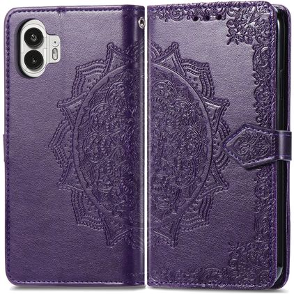 Mobigear Mandala Nothing Phone (2) Hoesje Bookcase Portemonnee - Paars