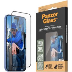 PanzerGlass Ultra-Wide Fit iPhone 16 Plus Glazen Screenprotector - Case Friendly