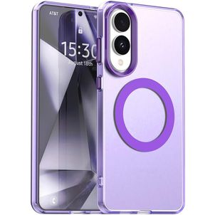 Mobigear Shockproof Samsung Galaxy S25 Edge MagSafe Hoesje Hardcase Backcover - Paars