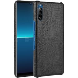 Mobigear Croco Sony Xperia L4 Hoesje Hardcase Backcover - Zwart