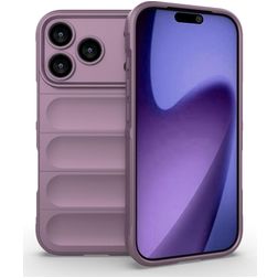 Mobigear Bumpy iPhone 18 Pro Hoesje Flexibel TPU Backcover - Paars