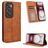 Mobigear Sensation OPPO Reno 12 Pro Hoesje Bookcase Portemonnee - Bruin