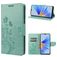 Mobigear Flowers OPPO A17 Hoesje Bookcase Portemonnee - Groen