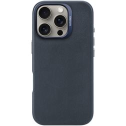 Decoded iPhone 16 Pro MagSafe Hoesje Echt Leer Backcover - Marineblauw