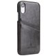 Fierre Shann Premium Card iPhone XR Hoesje Backcover met Pasjeshouder - Zwart