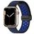 Mobigear Sport Plus Mag Siliconen Apple Watch Bandje Magneetsluiting - 42/41/40/38 mm - Zwart / Blauw
