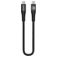 Mobilize Strong Nylon USB-C naar USB-C Kabel 0.2 Meter - Zwart