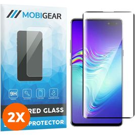 Mobigear Premium Samsung Galaxy S10 5G Glazen Screenprotector - Case Friendly - Zwart (2-Pack)