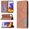 Mobigear Rhombus Slim Samsung Galaxy A22 5G Hoesje Bookcase - Bruin