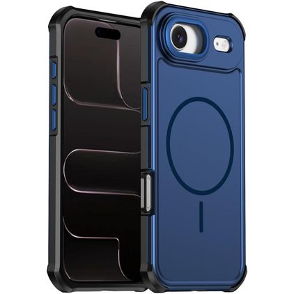 Mobigear Airbag Shockproof iPhone Air MagSafe Hoesje Hardcase Backcover Shockproof - Blauw