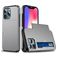Mobigear Card iPhone 13 Hoesje Hardcase Backcover Shockproof met Pasjeshouder - Grijs