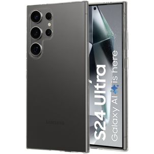 Mobiparts Classic Doorzichtig Samsung Galaxy S24 Ultra Hoesje Flexibel TPU Backcover - Transparant