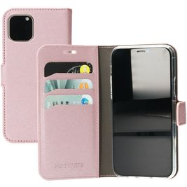 Mobiparts Saffiano Wallet iPhone 11 Pro Hoesje Bookcase Portemonnee - Roze