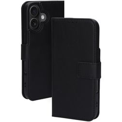 Mobiparts Classic Wallet MagSafe iPhone 16 MagSafe Hoesje Bookcase Portemonnee - Zwart