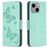 Mobigear Butterfly iPhone 15 Plus Hoesje Bookcase Portemonnee - Groen