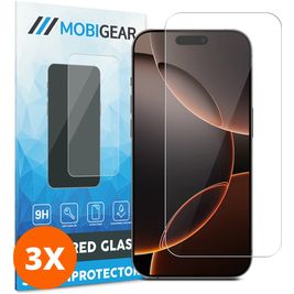 Mobigear iPhone 16 Pro Max Glazen Screenprotector - Case Friendly (3-Pack) Mobigear iPhone 16 Pro Max Glazen Screenprotector - Case Friendly (3-Pack)