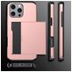 Mobigear Card iPhone 16e Hoesje Hardcase Backcover Shockproof met Pasjeshouder - Grijs