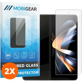 Mobigear Premium Samsung Galaxy Z Fold 4 Glazen Screenprotector - Case Friendly - Zwart (2-Pack)