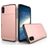 Mobigear Card iPhone XS Hoesje Hardcase Backcover Shockproof met Pasjeshouder - Roségoud