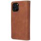 Mobigear Zipper iPhone 12 Pro Hoesje Bookcase Portemonnee - Bruin