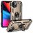 Mobigear Armor Ring iPhone 14 Hoesje Hardcase Backcover Shockproof met Ringhouder - Goud