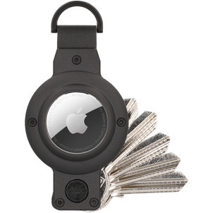 Valenta Key Oranizer Apple AirTag Hoesje Aluminium Sleutelhanger - Zwart