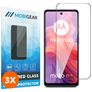 Mobigear Premium Motorola Moto E14 Glazen Screenprotector - Case Friendly - Zwart (3-Pack)