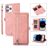 Mobigear Zipper iPhone 14 Pro Max Hoesje Bookcase Portemonnee - Roségoud