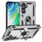 Mobigear Armor ring Samsung Galaxy S24 FE Hoesje Hardcase Backcover Shockproof met Ringhouder - Zilver