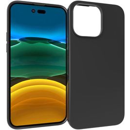 Mobigear Colors iPhone 14 Pro Hoesje Flexibel TPU Backcover - Zwart