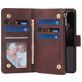 Mobigear Zipper iPhone 12 Pro Hoesje Bookcase Portemonnee - Bruin